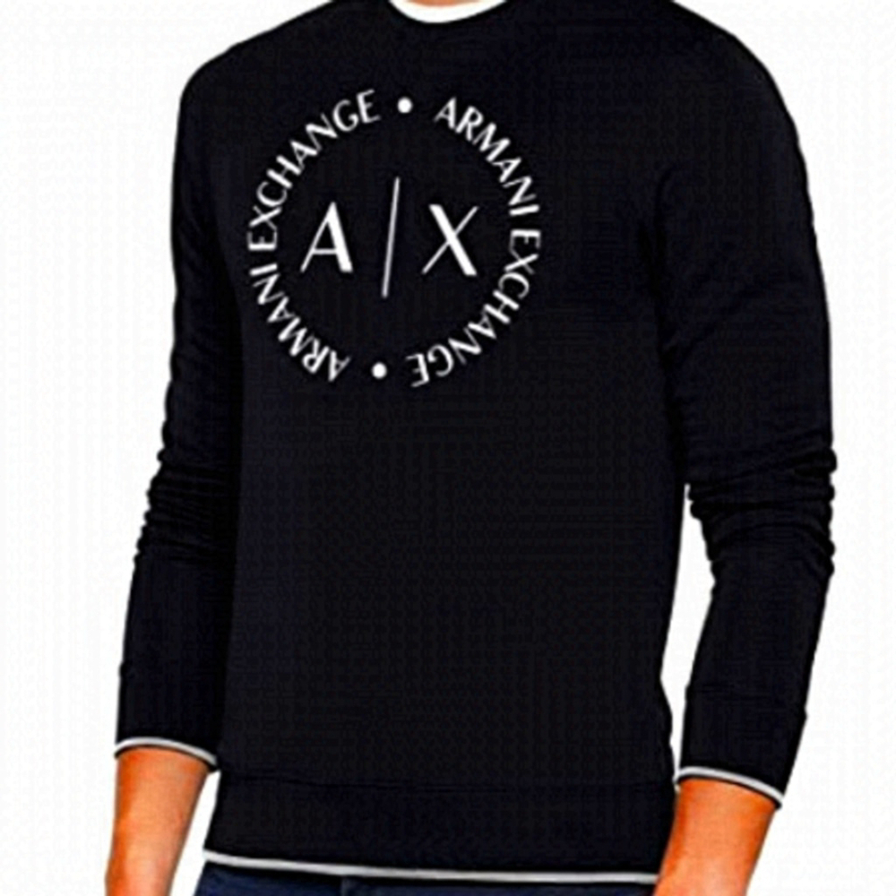 ARMANI EXCHANGE CIRCLE LOGO SWEATSHIRT RED